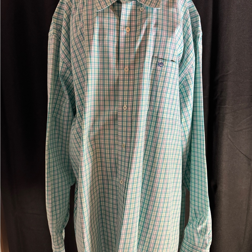 Men's Blue Plaid Shirt